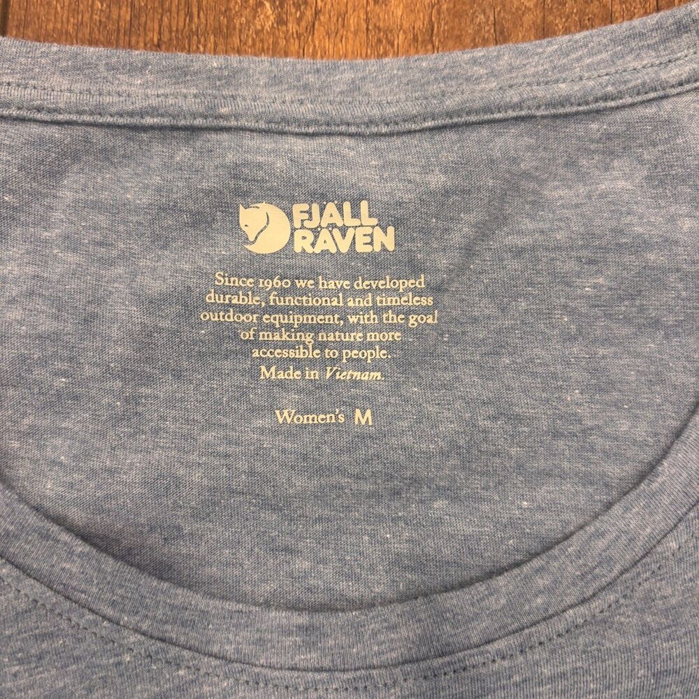 Fjallraven 1960 Logo T Shirt Women's M Short Sleeve Blue Crew Scoop Neck - Picture 3 of 10